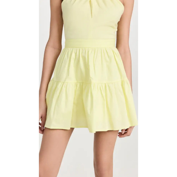 NEW STAUD Sea Mini Skirt Stretch Cotton Buttery Ruffled Sunray Women's Size 10 - Picture 3 of 11